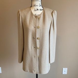 Authentic St. John Metallic Ribbon Jacket - size 8